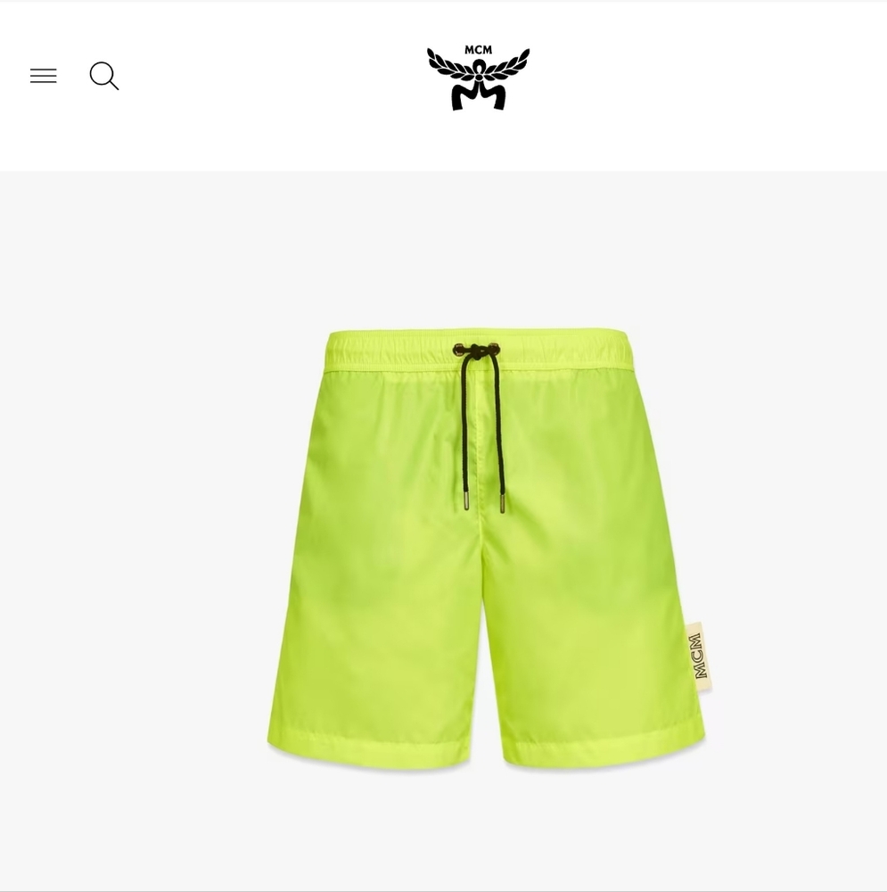 NWT MCM Swim Trunks Neon Green Sz.  XL